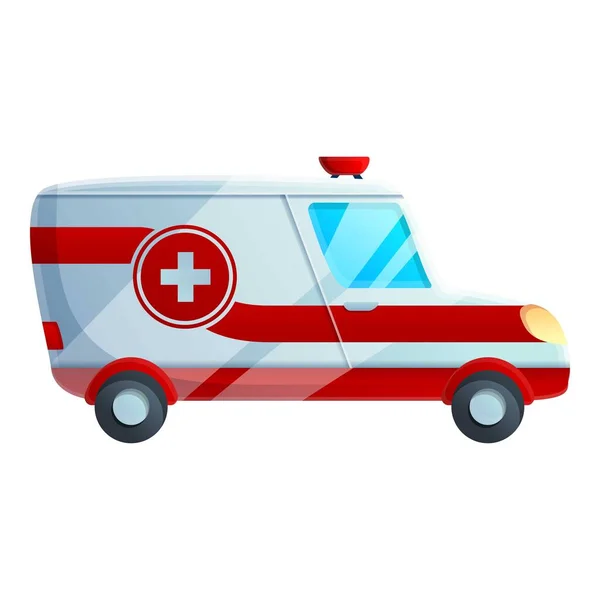 Aiuto ambulanza auto icona, stile cartone animato — Vettoriale Stock