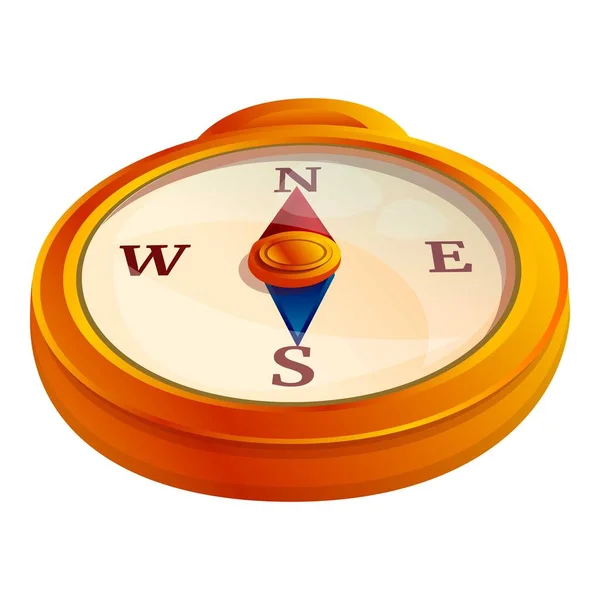 Navigation compass icon, cartoon style — Stock vektor