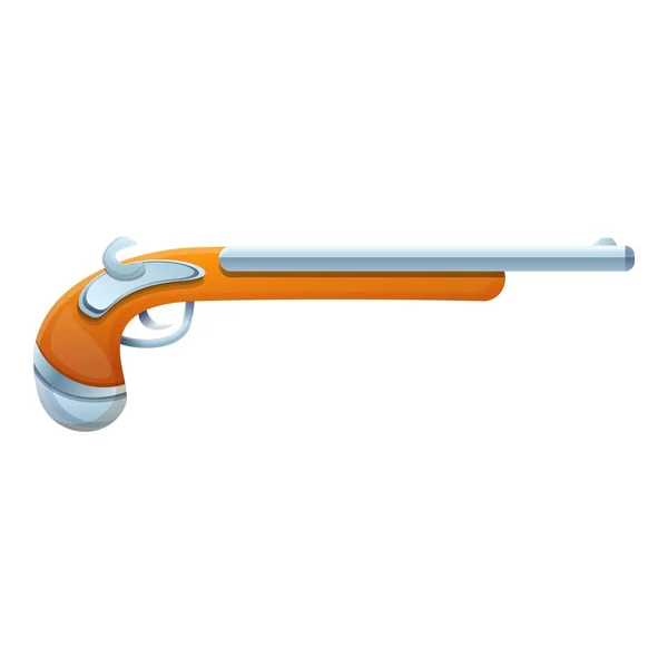 Pirate pistol icon, cartoon style — Stock Vector