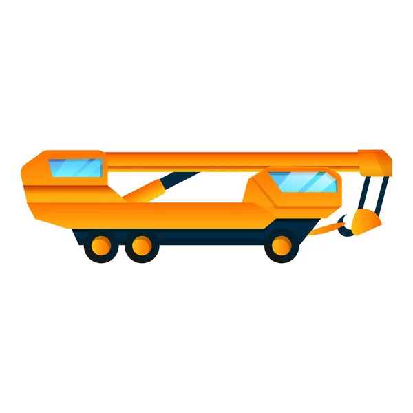 Grand véhicule grue icône, style dessin animé — Image vectorielle