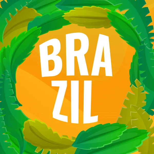 Бразильский концепт-баннер, стиль мультфильма — стоковый вектор