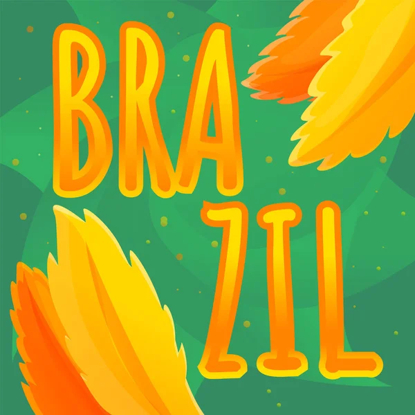 Brasil festival conceito banner, estilo cartoon — Vetor de Stock