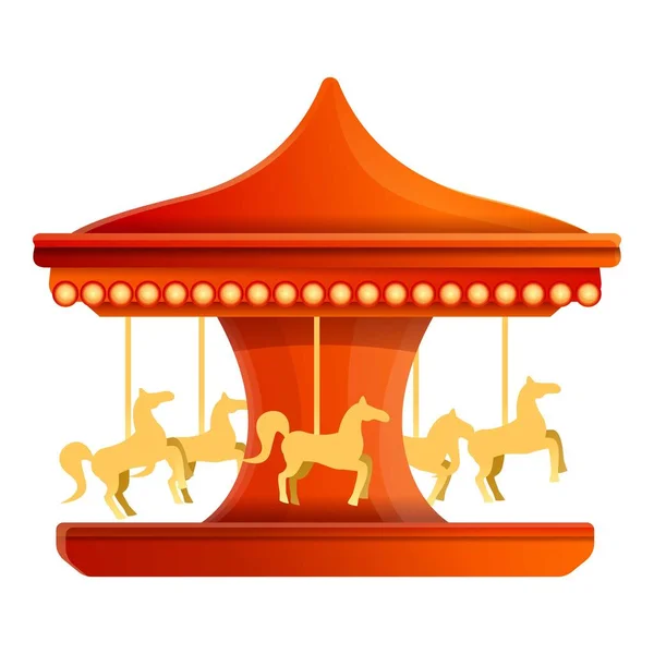 Carrousel pictogram, cartoon stijl — Stockvector