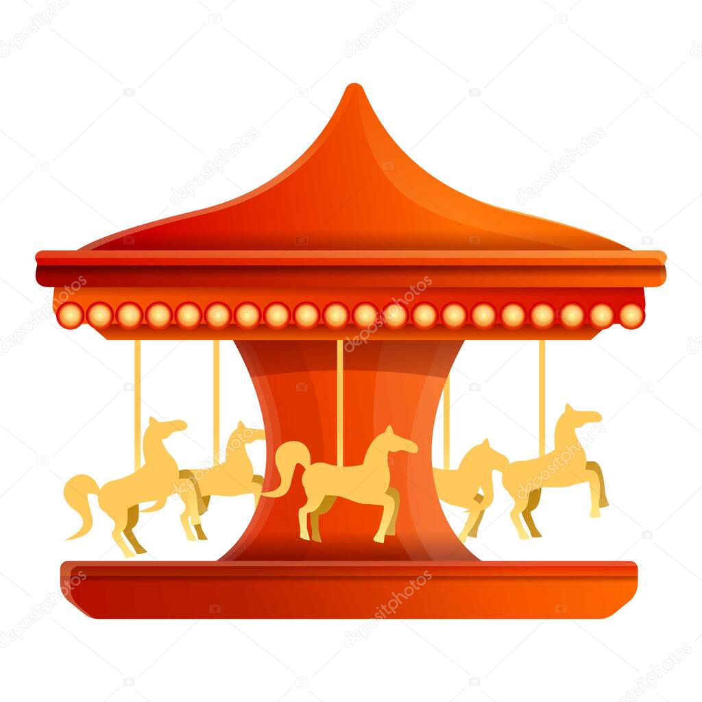 Carousel icon, cartoon style