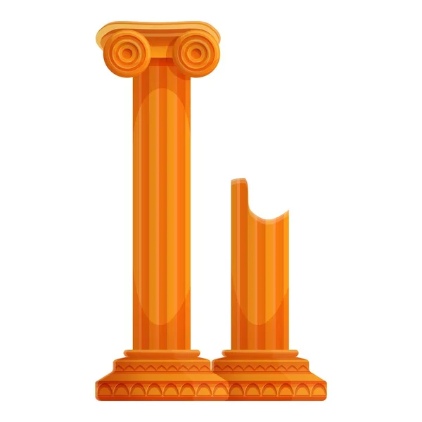 Antike Säulen-Ikone, Cartoon-Stil — Stockvektor