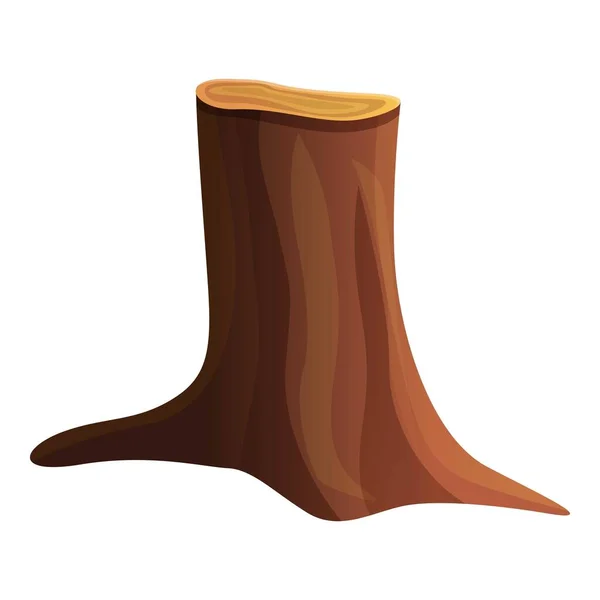 Natuur boom stomp pictogram, cartoon stijl — Stockvector