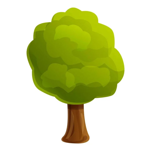 Wald junge Baum Ikone, Cartoon-Stil — Stockvektor
