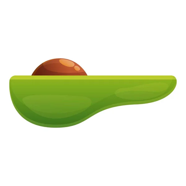 Dieta mitad aguacate icono, estilo de dibujos animados — Vector de stock