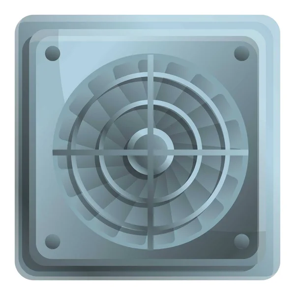 Icono del ventilador de PC, estilo de dibujos animados — Archivo Imágenes Vectoriales