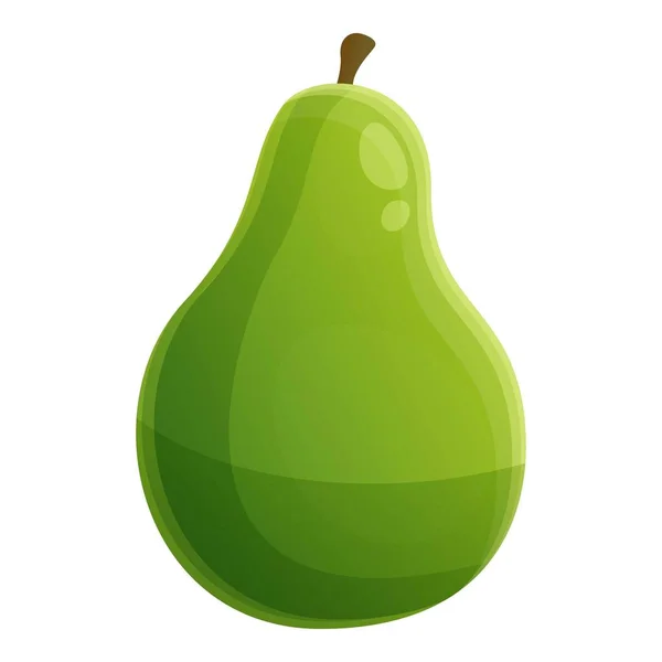 Frische ganze Avocado-Ikone im Cartoon-Stil — Stockvektor