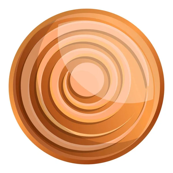 Icono de círculo de pan de jengibre, estilo de dibujos animados — Vector de stock