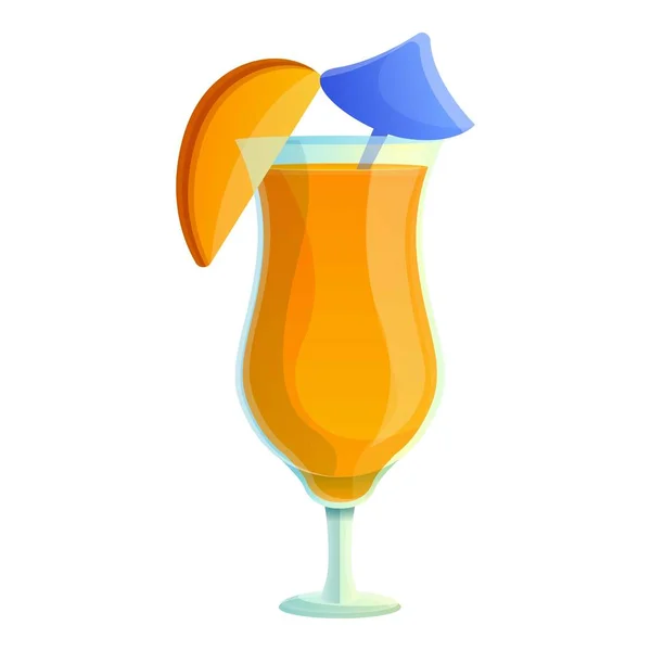 Zomer cocktail icoon, cartoon stijl — Stockvector