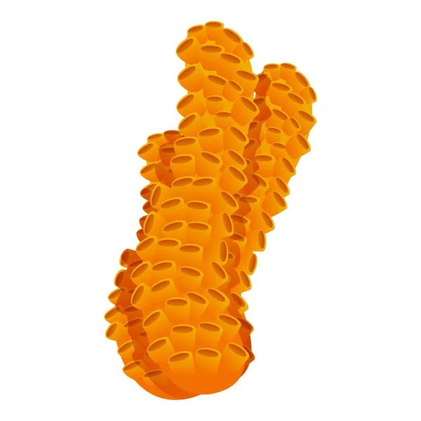 Icône corail d'été, style dessin animé — Image vectorielle