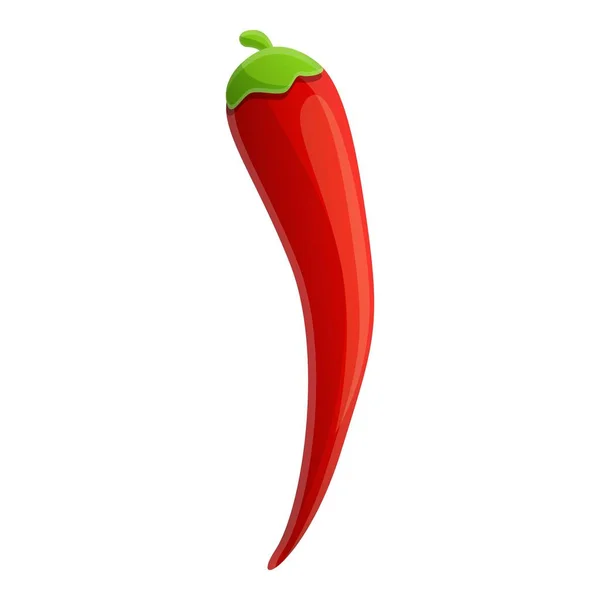 Verse rode chili icoon, cartoon stijl — Stockvector