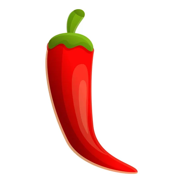 Pittige chili icoon, cartoon stijl — Stockvector
