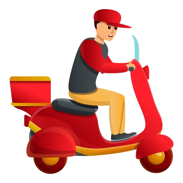 Food delivery icon, cartoon style — Stock Vector