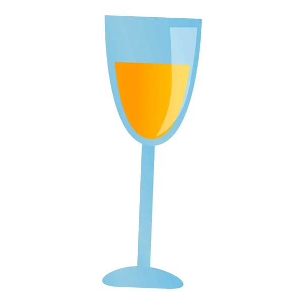 Champagne glass icon, cartoon style — Stock Vector