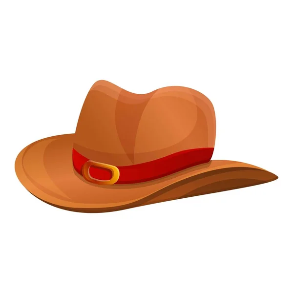 Chapeau de cowboy icône, style dessin animé — Image vectorielle