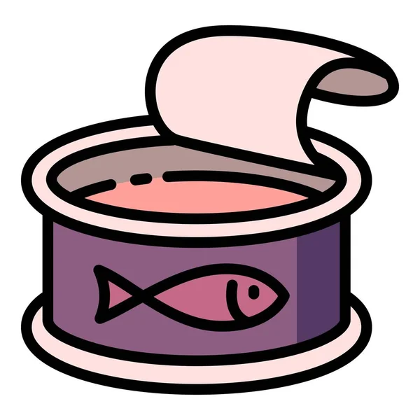 Atún icono de pescado, estilo de esquema — Vector de stock