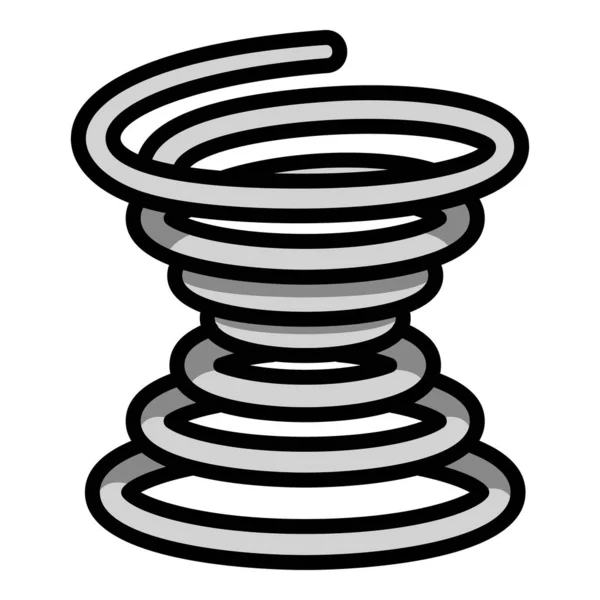 Metal coil icon, outline style — Stock Vector
