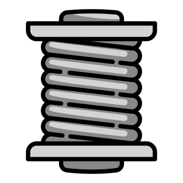 Icône de bobine de cordon, style contour — Image vectorielle