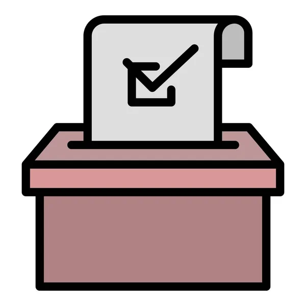 Ballot box icon, outline style — Stock Vector