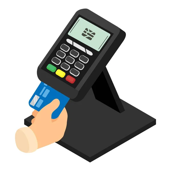 Pos Terminal-Symbol, isometrischer Stil — Stockvektor