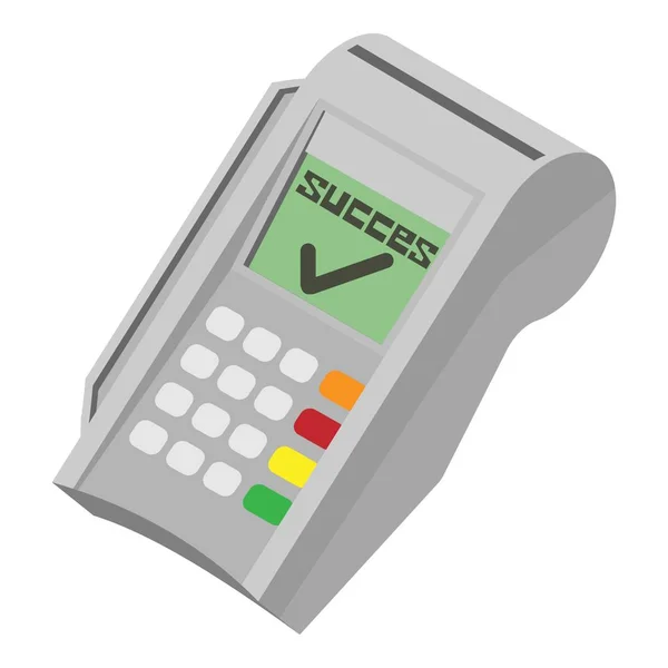 Betalning pos terminal ikon, isometrisk stil — Stock vektor