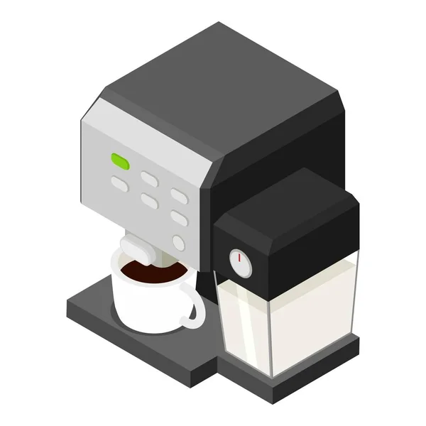 Icono de máquina de café de oficina, estilo isométrico — Vector de stock