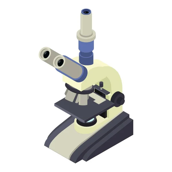 Значок вірусного мікроскопа, ізометричний стиль — стоковий вектор