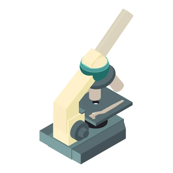 Eğitim mikroskobu simgesi, izometrik biçim — Stok Vektör