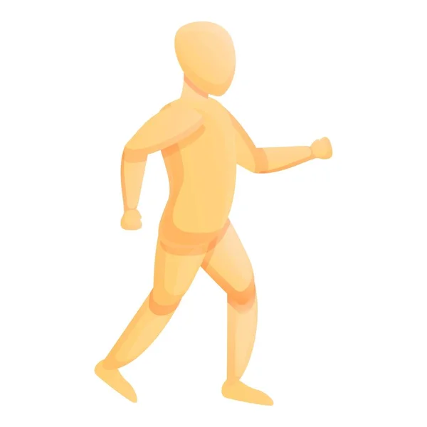 Hardlopen kid mannequin pictogram, cartoon stijl — Stockvector