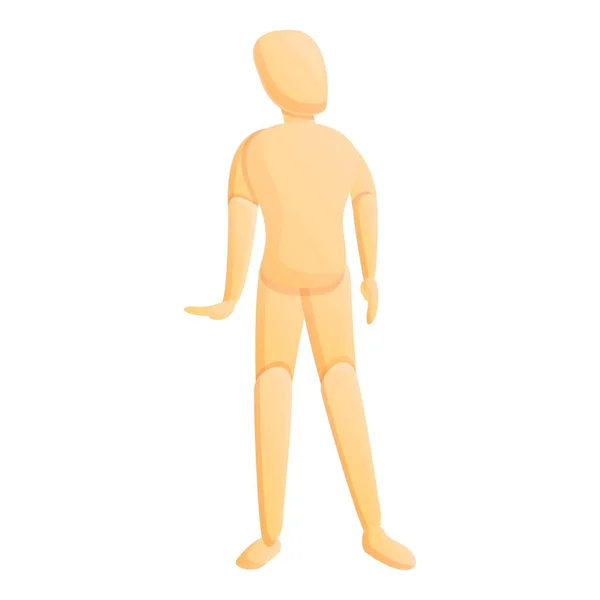 Child mannequin icon, cartoon style — 스톡 벡터