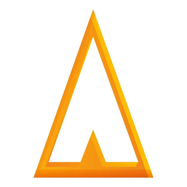 Egipto triángulo icono, estilo de dibujos animados — Vector de stock