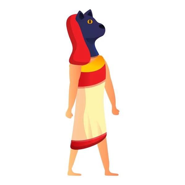 Egypten katt mask ikon, tecknad stil — Stock vektor