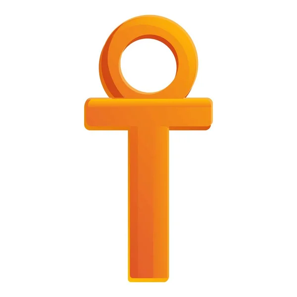 Kruis ankh pictogram, cartoon stijl — Stockvector