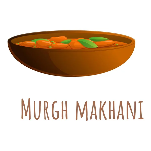 Murgh makhani icône, style dessin animé — Image vectorielle