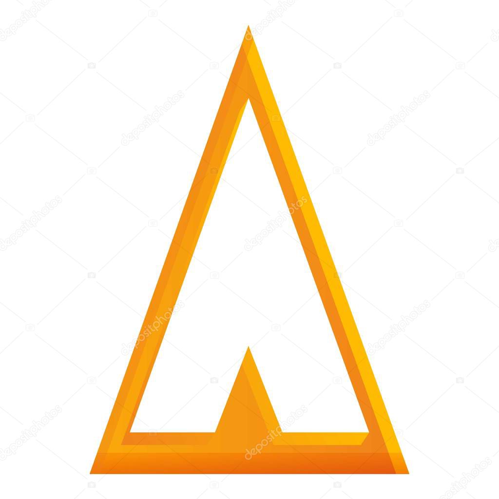 Egypt triangle icon, cartoon style