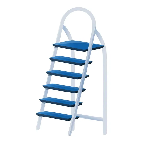 Trap ladder icoon, spotprent stijl — Stockvector