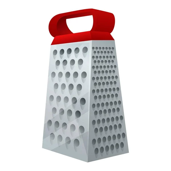 Metal grater icon, cartoon style — Stock Vector