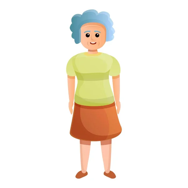 Icône grand-mère, style dessin animé — Image vectorielle
