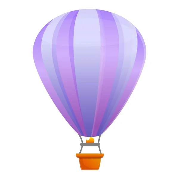 Icono de globo de aire violeta, estilo de dibujos animados — Vector de stock