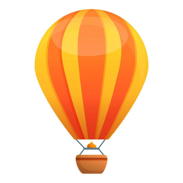 Icono de globo de aire amarillo rojo, estilo de dibujos animados — Vector de stock