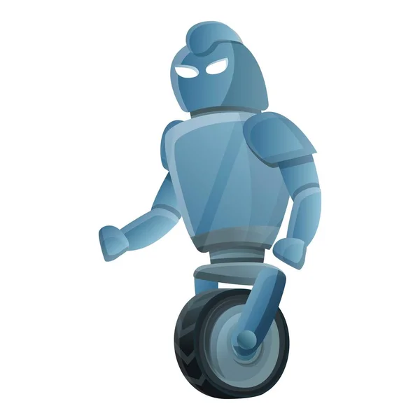 Robot um ícone de roda, estilo cartoon — Vetor de Stock
