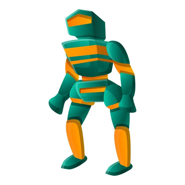 Ícone de robô soldado, estilo cartoon — Vetor de Stock