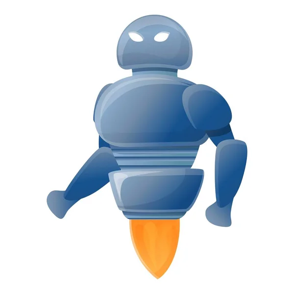 Icono de robot cohete, estilo de dibujos animados — Vector de stock