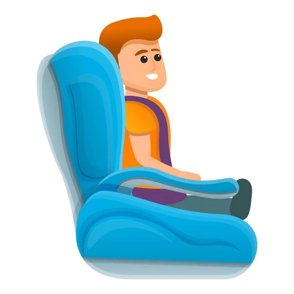 Kid car secyrity seat icon, cartoon style — 스톡 벡터