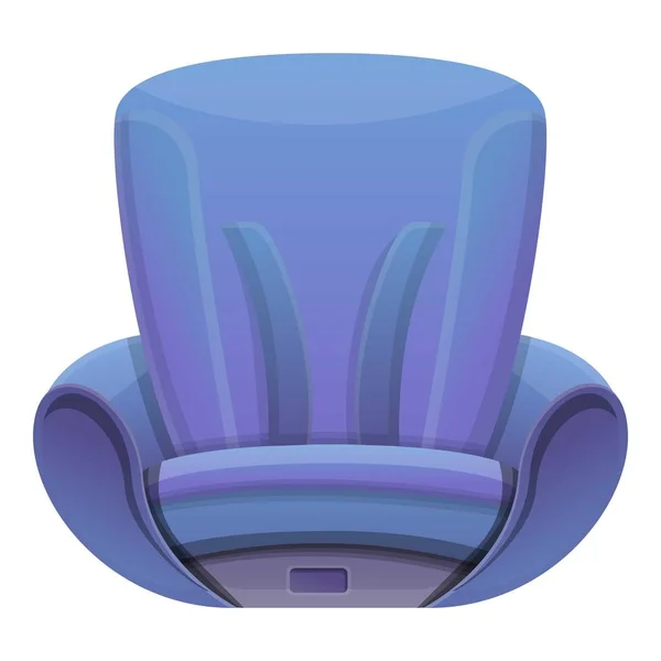 Ícone do assento do carro do bebê do conforto, estilo dos desenhos animados — Vetor de Stock