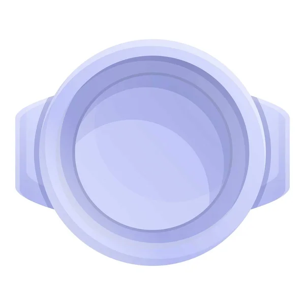 Plastic bowl icon, cartoon style — Stock Vector