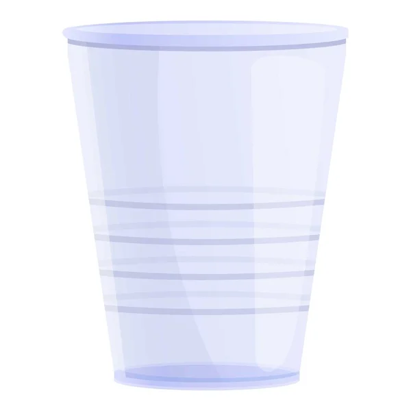 Прозрачный иконка пластиковой чашки, мультяшный стиль — стоковый вектор